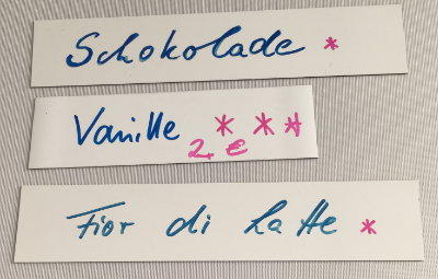 Foto precio de  helado de vainilla a 2 Euros